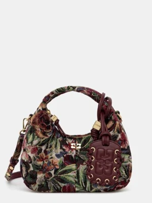 GANNI torebka Hobo Mini Tapestry kolor bordowy A7183