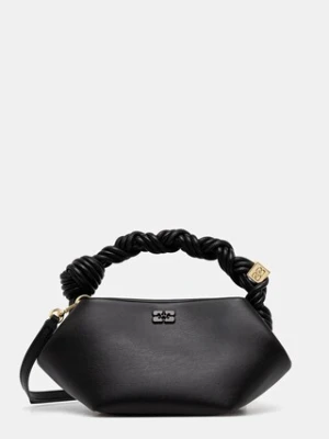 GANNI torebka skórzana Ganni Bou Bag Mini kolor czarny A6946