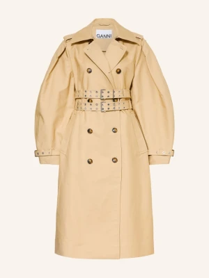 Ganni Trencz Z Nitami beige