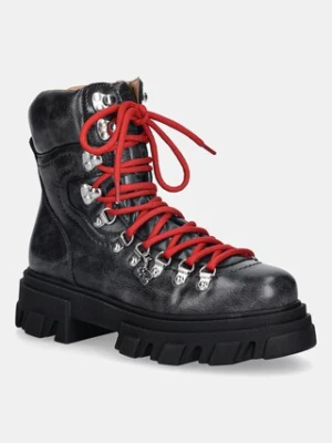 GANNI workery Cleated Mountain Boot Vintage damskie kolor szary na platformie S3139