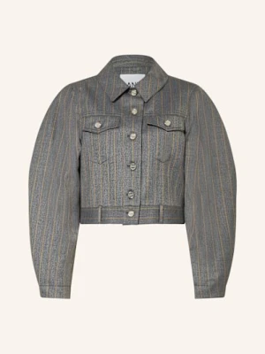 Ganni Żakiet Pudełkowy grau