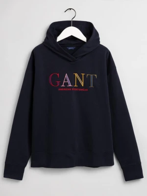 GANT Bluza Damska z Kapturem i Grafiką