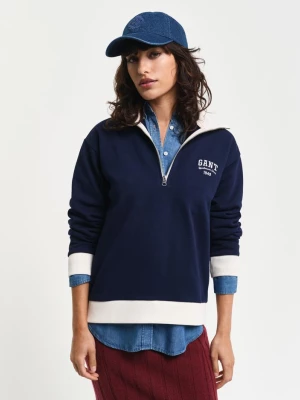 Gant Bluza Half-Zip z Małym Nadrukiem