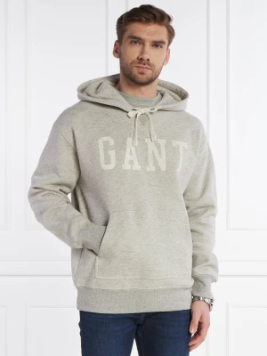 Gant Bluza HEATHER GRAPHIC | Oversize fit szary