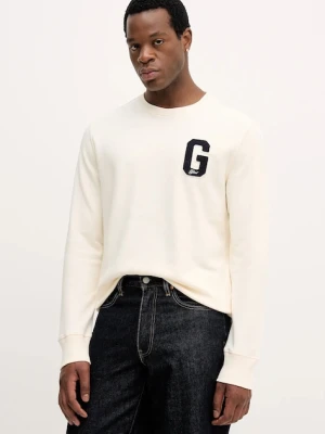 Gant bluza męska kolor beżowy z aplikacją 2067062