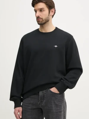 Gant bluza męska kolor czarny z aplikacją