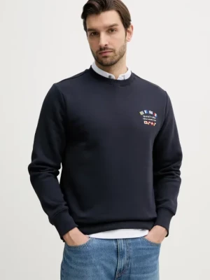 Gant bluza męska kolor granatowy z aplikacją 2067039