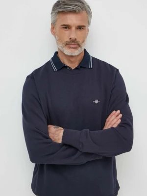 Gant bluza męska kolor granatowy z aplikacją