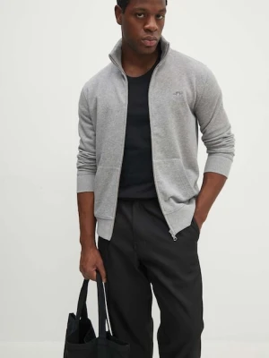 Gant bluza męska kolor szary gładka
