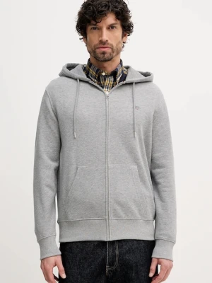 Gant bluza męska kolor szary z kapturem gładka