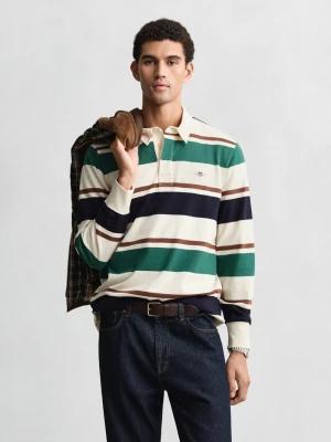 Gant Bluza męska Mężczyźni Bawełna beżowy|zielony w paski,