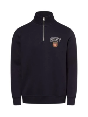 Gant Bluza męska Mężczyźni Bawełna niebieski jednolity,