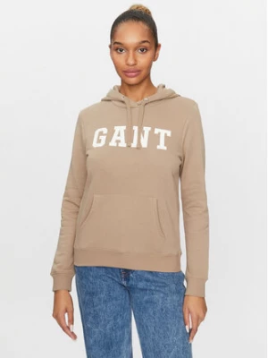 Gant Bluza Reg Graphic Hoodie 4200742 Beżowy Regular Fit