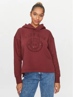 Gant Bluza Rel Tonal Graphic Hoodie 4200722 Czerwony Relaxed Fit
