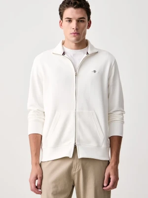 Gant bluza rozpinana męska z bawełną biały