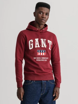 GANT bluza z kapturem męska z nadrukiem