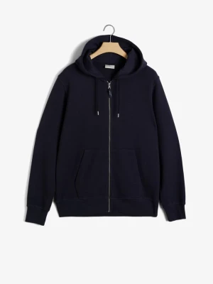 Bluza z kapturem teksturowana zapinana na zamek GANT