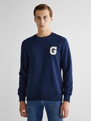 Gant Bluza z Nadrukiem "G" z Okrągłym Dekoltem