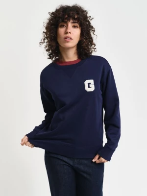 Gant Bluza z Naszywką G z Okrągłym Dekoltem