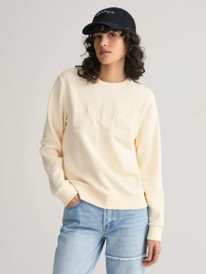 Gant Bluza Tonal Shield z Okrągłym Dekoltem Regular Fit