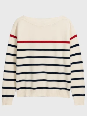 GANT bluzka damska w paski bretońskie z dekoltem w łódkę