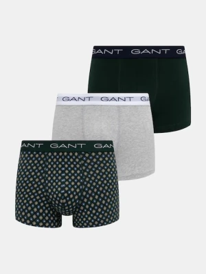 Gant bokserki 3-pack kolor zielony 902533053