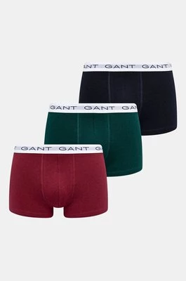 Gant bokserki 3-pack męskie kolor zielony 902433003