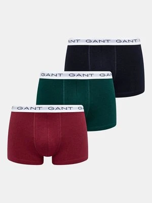 Gant bokserki 3-pack męskie kolor zielony 902433003