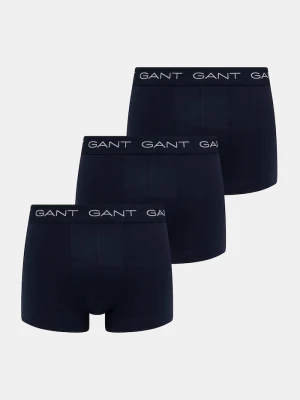Gant bokserki dopasowane męskie 3-pack granatowy