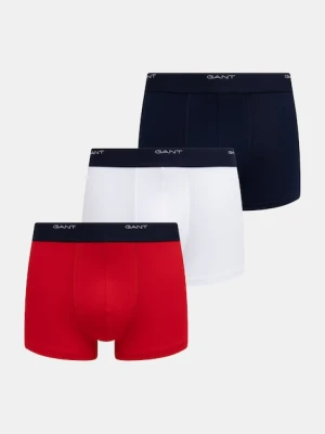 Gant bokserki dopasowane męskie bawełniane z elastanem 3-pack czerwony