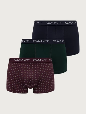 Gant bokserki męskie bawełniane z elastanem 3-pack bordowy