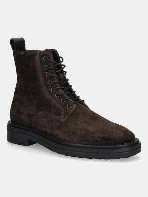 Gant buty zamszowe Boggar męskie kolor brązowy 31643135