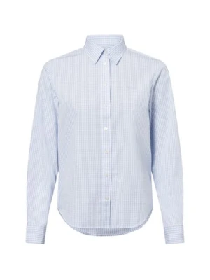 Gant Damska bluzka koszulowa - Reg Poplin Gingham Kobiety Bawełna niebieski w kratkę,