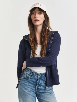 Gant Damska kurtka z kapturem Kobiety Materiał dresowy niebieski jednolity,