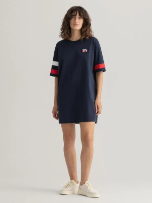 GANT damska sukienka T-shirtowa z logo Retro