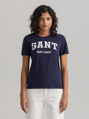 GANT Damski Relaxed Fit T-shirt z logo