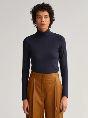 Damski Sweter z Dżerseju z Golfem I Długim Rękawem GANT