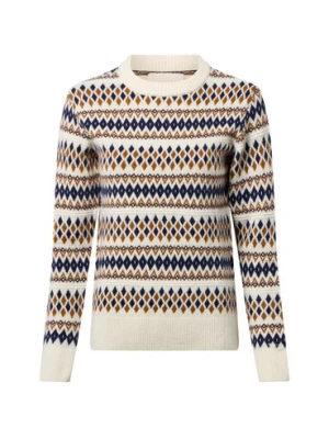 Gant Damski sweter z dzianiny z zawartością wełny Kobiety niebieski|biały|brązowy wzorzysty,