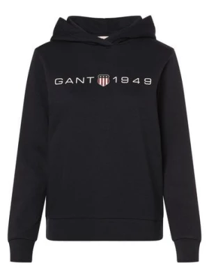 Gant Damski sweter z kapturem Kobiety Bawełna niebieski nadruk,