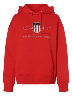 Gant Damski sweter z kapturem Kobiety czerwony jednolity,