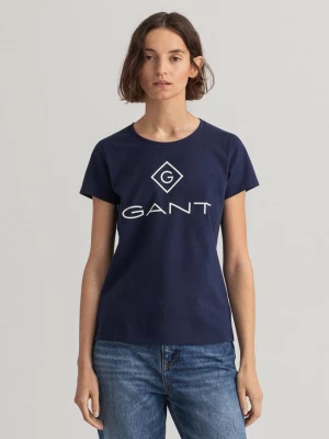 GANT damski T-shirt Lock Up z krótkim rękawem