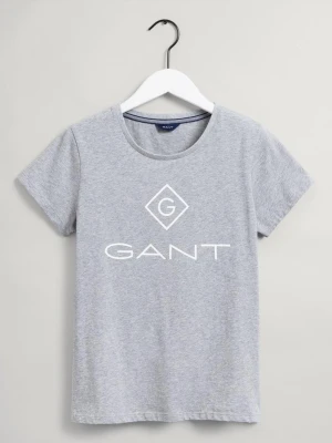 GANT damski T-shirt w kolorze szarego melanżu