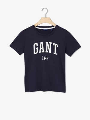 GANT Damski t-shirt z krótkim rękawem i logo
