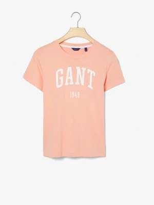 GANT Damski t-shirt z krótkim rękawem i logo