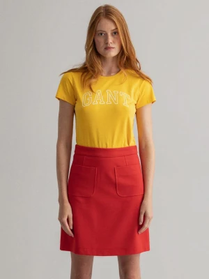 GANT damski T-shirt z logo Arch z krótkim rękawem