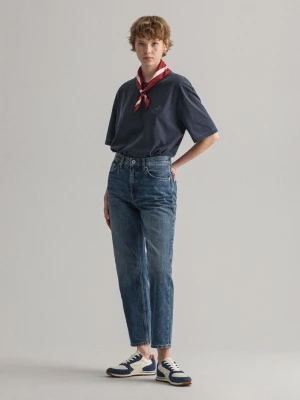 GANT damskie dżinsy nad kostkę z wysokim stanem i prostymi nogawkami