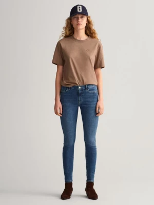 GANT damskie dżinsy podróżne indygo Nella Skinny Fit