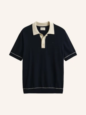 Gant Dzianinowa Koszulka Polo blau