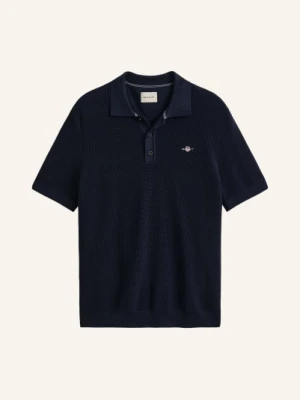 Gant Dzianinowa Koszulka Polo blau