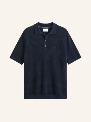 Gant Dzianinowa Koszulka Polo blau GRANATOWY